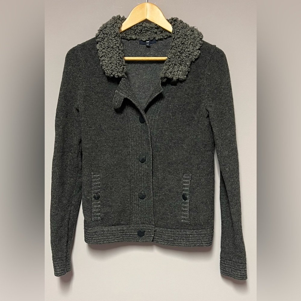 Vintage GAP Washable WOOL Sweater RETRO Cardigan S Women